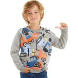 Denokids Sevimli Arabalar Erkek Çocuk Uzun Kollu Sweatshirt