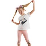 Denokids Sevimli Fareler Kız Çocuk Yazlık T-shirt Tayt Takım