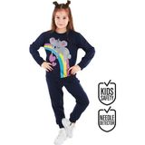 Denokids Simli Koala Kız Çocuk Eşofman Takım Lacivert Renkli Tasarım - 2 Yaş