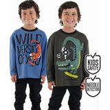 Denokids Skate Erkek Çocuk 2'li Paket T-shirt - Çok Renkli - 4 Yaş