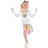 Denokids Süslü Leo Kız Çocuk T-Shirt Tayt Takım