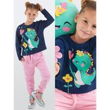 Denokids Tatlı Dino Kız Çocuk T-Shirt Pantolon Takım - 2 Yaş - Pembe