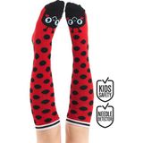 Denokids Uğurböceği Kız Çocuk Dizüstü Çorap - 2 - 3 Yaş - Kırmızı - Siyah