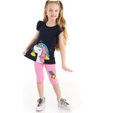 Denokids Unicorn Gücü Kız Çocuk T-shirt Tayt Takım - 2 Yaş - Renkli