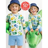 Denokids Uv Korumalı Erkek Çocuk Mayo T-Shirt Uvp+50 Faktör Koruma Uzun Kollu Timsah - Renkli - 3 Yaş