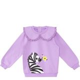 Denokids Zebra Kız Bebek Lila Sweatshirt - 1 - 1,5 Yaş