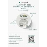 denpack Kişiselleştirilebilir Yuvarlak Etiketler | 3 cm Kuşe | Paket Ambalaj Etiketi - Sticker