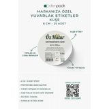 denpack Kişiselleştirilebilir Yuvarlak Etiketler | 6 cm Kuşe | Paket Ambalaj Etiketi - Sticker