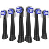 DenSecc Oral-B iO Diş Fırçaları için Yedek Diş Fırçası Başlıkları - Oral B io 3/4/5/6/7/8/9/10 Serisi için Elektrikli Fırça Başlıkları, Orta Kıllar, 6'lı Paket, Siyah