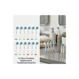 Denthauz 1 YILLIK SET I 12 Adet Diş Fırçası Başlığı Çapraz Kıllar XCROSS Oral-B Uyumlu