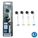 Denthauz Charcoal - Ekstra Beyazlık Oral-B Uyumlu Diş Fırçası Başlığı - 4 Adet Yedek Başlık