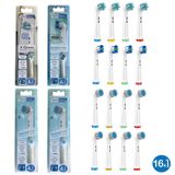 Denthauz Dev Set 16 Adet Sensetive + x Cross + 3D Maxcare Oral-B Uyumlu Yedek Diş Fırçası Başlıkları
