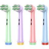 Denthauz Diş Fırçası Başlığı Çocuk Için Yumuşak I 4 Adet Yedek Başlık Oral-B Uyumlu - Beyaz