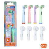 Denthauz Kids Fun - Narin Yumuşak Oral-B Uyumlu Diş Fırçası Başlığı + Fırça Koruma Kapağı