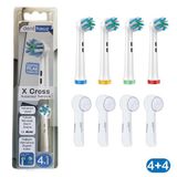 Denthauz x Cross - Kusursuz Temizlik Oral-B Uyumlu Diş Fırçası Başlığı + Fırça Koruma Kapağı