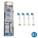 Denthauz X Cross Kusursuz Temizlik - Oral-B Uyumlu Yedek Diş Fırçası Başlığı 4 Adet