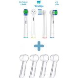 DentiGo Oral B Uyumlu Şarjlı Ve Pilli Fırça Yedek Başlığı 4 Kapak Hediyeli