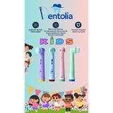 Dentolia Çocuklar İçin Yumuşak Kıllı Oral-B Uyumlu Diş Fırçası Yedek Başlığı 4 Adet Renkli