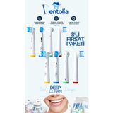 Dentolia Oral-B Uyumlu Şarjlı ve Pilli Diş Fırçası Yedek Başlığı 8 Adet DEEP CLEAN