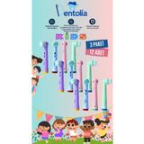 Dentolia Oral-B ve Braun Uyumlu Şarjlı Çocuk Diş Fırçası Yedek Başlığı 12'li Paket