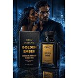 Denz Perfume Golden Ember Afrodizyaklı Erkek Parfüm Amber Safran Kehribar Misk Extrait Kalite %40 Esans