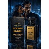 Denz Perfume Golden Ember Erkek Parfüm Amber Safran Kehribar Misk Güçlü Yayılım Extrait %40 Esans