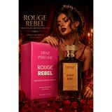 Denz Perfume Rouge Rebel Kadın Parfüm Amber Misk Paçuli Beyaz Çiçekler Çiçeksi Fresh %40 Esans