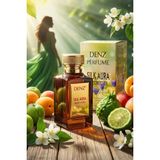 Denz Silk Aura Bloom Touch 2 kadın parfüm Meyvenin ferahlığı Fransız kadife çiçeğinin tazeliği amber ve miskin birleşimi - 100 ml