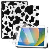 Deokke 2 Adet Ekran Koruyucu ve Sert Arka iPad 10,2 inç Kılıf, Otomatik Uyku/Uyanma Kapağı-Siyah İnek Deseni ile iPad 9. /8. /7. Nesil Kılıf (2021/2020/2019) ile uyumludur