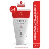 Deotak Classic Koruma 7 Güne Kadar Etkili Krem Deodorant 35 Ml X 4 Adet