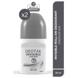 Deotak Invisible Erkek 7 Güne Kadar Etkili Roll-On Deodorant 35 ml x 2 Adet