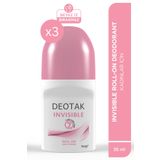 Deotak Invisible Kadın 7 Güne Kadar Etkili Roll-on Deodorant 35 ml X 3 Adet