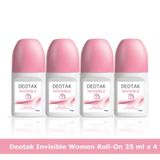 Deotak Invisible Kadın 7 Güne Kadar Etkili Roll-On Deodorant 35 ml x 4 adet