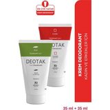 Deotak Krem Deodorant 2' Li Set - Classic Koruma 35 ml ve Plus Çay Ağacı Yağı Koruma 35 ml - 70 ml