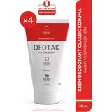 Deotak Krem Deodorant Unisex Doğal Koku 35 ml x 4 Adet 7 Güne Kadar Etkili Koruma