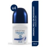 Deotak Original Erkek Roll-On Deodorant 35 ml 4 Adet Set 7 Güne Etkili Hassas Ciltler Ter Önleyici