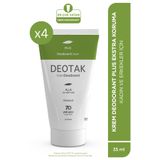 Deotak Plus Ekstra Koruma Krem Deodorant 35 ml x 4 Adet 7 Güne Kadar Etkili Ter Önleyici Cilt Kadın Erkek