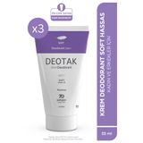 Deotak Soft Hassas Koruma Krem Deodorant 35 ml x 3 Adet 7 Güne Kadar Etkili Ter Önleyici Cilt Kadın Erkek
