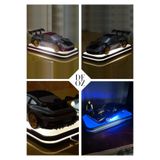 DEOZ3D RGB LED Aydınlatmalı Garaj Tabanı Sergi Standı – Diecast & Model Arabalar için Mini Showroom Standı