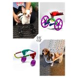 DEOZ3D Sevimli Dost Engelli Kedi Köpek Arabası – Ayarlanabilir Taşıma & Yürütme (Ön / Arka Bacak Destekli)
