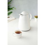 Depa 1 Lt Isı Yalıtımlı Çay ve Soğuk Su Termosu Soft Beyaz (12 Saat Sıcak Tutar& Içi Camdır)
