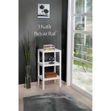 Depa 3 Katlı Beyaz Raf Kitaplık & Banyo Düzenleyicisi 73,5 CM-BRNS0048