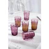 Depa 400 ml 6 Adet Akrilik Mürdüm Kahve Yanı Su Bardağı