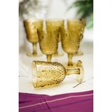 Depa Akrilik Amber 6'lı Kadeh & Su Meşrubat Kahve Yanı Bardağı 450 ml ( Cam Değildir )