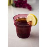 Depa Akrilik Mürdüm 6'lı Kısa Bardak & Su Meşrubat Kahve Yanı Bardağı 300 ml ( Cam Değildir )