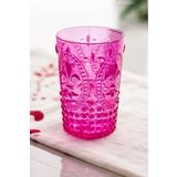 Depa Akrilik Pembe Tekli Kısa 400 ml Bardak & Su Meşrubat Kahve Yanı Bardağı