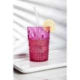 Depa Akrilik Pembe Tekli Kısa Bardak & Su Meşrubat Kahve Yanı Bardağı 400 ml ( Cam Değildir ) - Çok Renkli