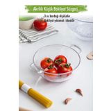 Depa Akrilik Şeffaf Mini 3 Su Bardağı Ölçülü Pirinç Süzgeçi