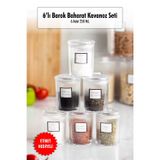 Depa Barok Yuvarlak 6x250 ml Baharat Kavanoz Seti