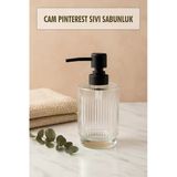 Depa Cam Şeffaf Sıvı Sabunluk 200 Ml Banyo Lavabo Şeffaf
